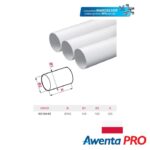 Pagarinājuma caurule ventilācijas sadales kolektoru un difuzoru pieslēgumu pagarinājumiem DN 160 x L=250 mm. Balta PVC