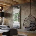 Dizaina radiators LUXRAD NIAGARA GRAPHIC Vertical. H=1800 x L=520 mm. Q=921 W (75/65/20). Frontālais panelis no 8 mm. rūdīta stikla ar uznestu motīvu / bildi pēc izvēles.