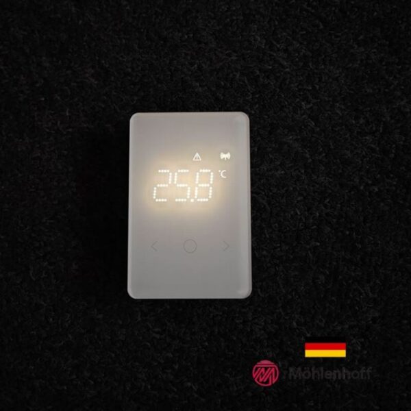 Dizaina telpas termostats siltajām grīdām Alpha Smart RLDS-61071-N6. Bezvadu sistēma Wi-Fi. LED indikācijas displejs. Balts. - Image 7