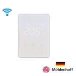 Dizaina telpas termostats siltajām grīdām Alpha Smart RLDS-61071-N6. Bezvadu sistēma Wi-Fi. LED indikācijas displejs. Balts. - Image 2