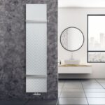 Dizaina radiators MINOA PILLOW | H=1770 x L=380 mm. Q= 688 W (75/65/20). Krāsots matēti balts RAL 9016. Pieslēgums apakšā pa vidu. - Image 3