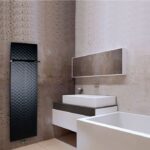 Dizaina radiators MINOA PILLOW | H=1770 x L=380 mm. Q= 688 W (75/65/20). Krāsots matēti melns RAL 9005. Pieslēgums apakšā pa vidu. - Image 2
