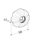 Dekoratīvā uzlika DN 26 mm x DN 50 mm. Serie Renaissance. Metāla. Virsma: krāsots matēti melns RAL 9005. - Image 2