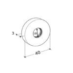 Dekoratīvā uzlika DN 18 mm x DN 40 mm. Serie Fine. Metāla. Virsma: antīkas bronzas tonis - Image 2
