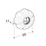 Dekoratīvā uzlika DN 20 mm x DN 50 mm. Serie Renaissance. Metāla. Virsma: krāsots pelēks RAL 7030 - Image 2
