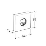 Dekoratīvā uzlika DN 20 mm x 52 mm. Serie Quaro. Metāla. Virsma: krāsots matēti melns RAL 9005. - Image 2