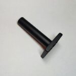 Kvadrātveida dekoratīvā uzlika 52 x 52 mm komplektā ar dekoratīvo nosegcauruli DN20 x L=100 mm. Serie Quaro. Virsma: krāsots melns (matēts)