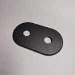 Dekoratīvā uzlika ar 50 mm. starp izvadu centriem. Dizaina sērija Twin. Virsma: krāsots antracīta pelēks (krāsojums ar struktūru)