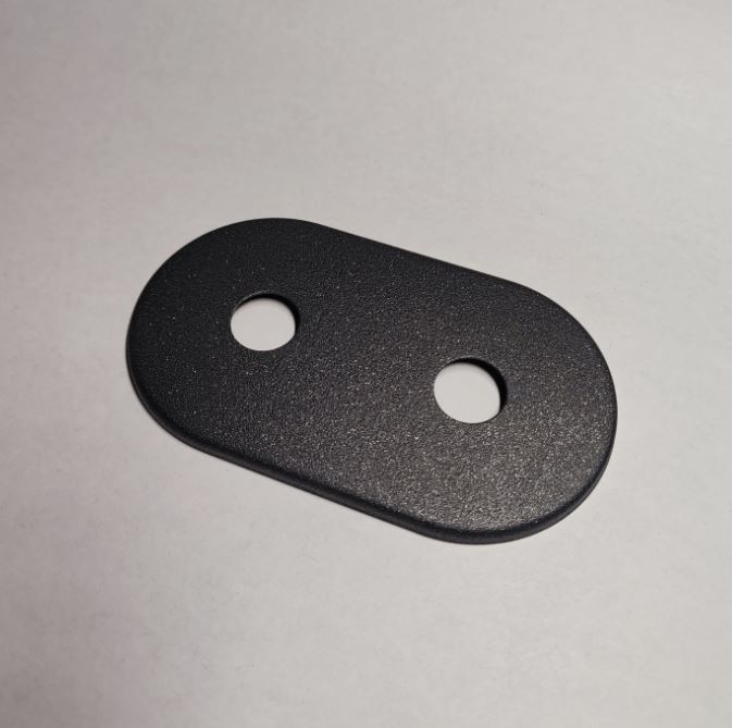 dekorativa_uzlika_50_mm_starp centriem_serie twin_ antracita peleka Dekoratīvā uzlika ar 50 mm. starp izvadu centriem. Dizaina sērija Twin. Virsma: krāsots antracīta pelēks (krāsojums ar struktūru) - Image 1